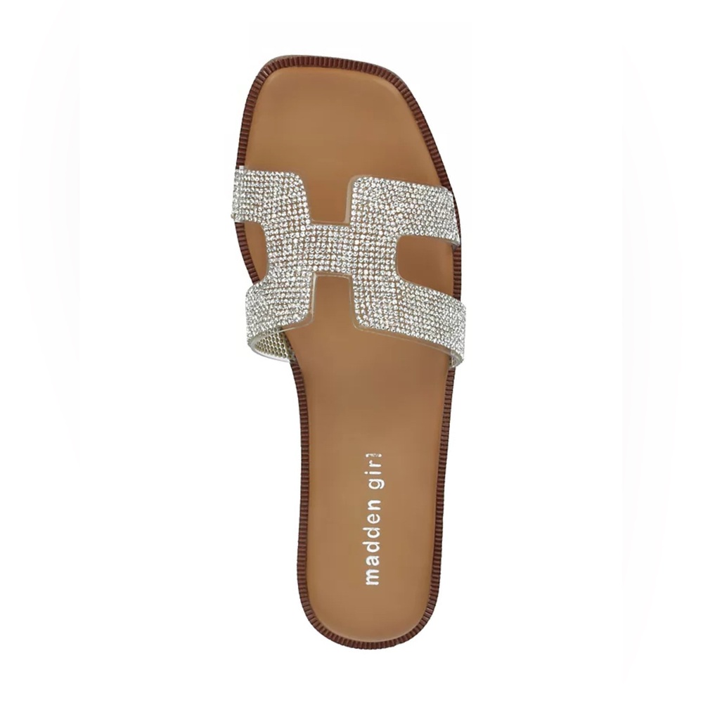 Madden Girl Hailey-R Women's Gold Slide Sandals
